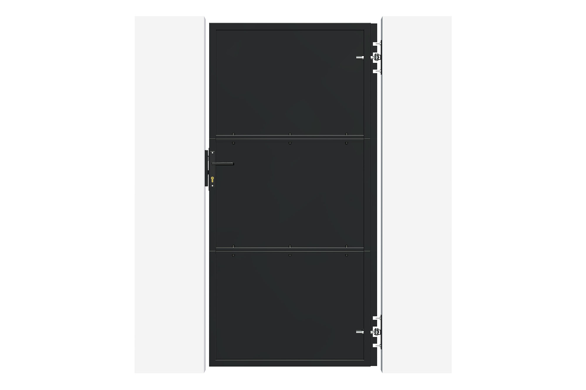 Oceľová brána NALI 1m matná čierna, výška 200 cm 4