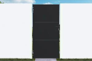 Matēti melni tērauda vārti 1m NALI augstums 200cm main image