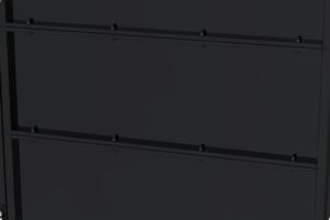 NALI 3m mattsvart stålgrind, 120cm hög 5
