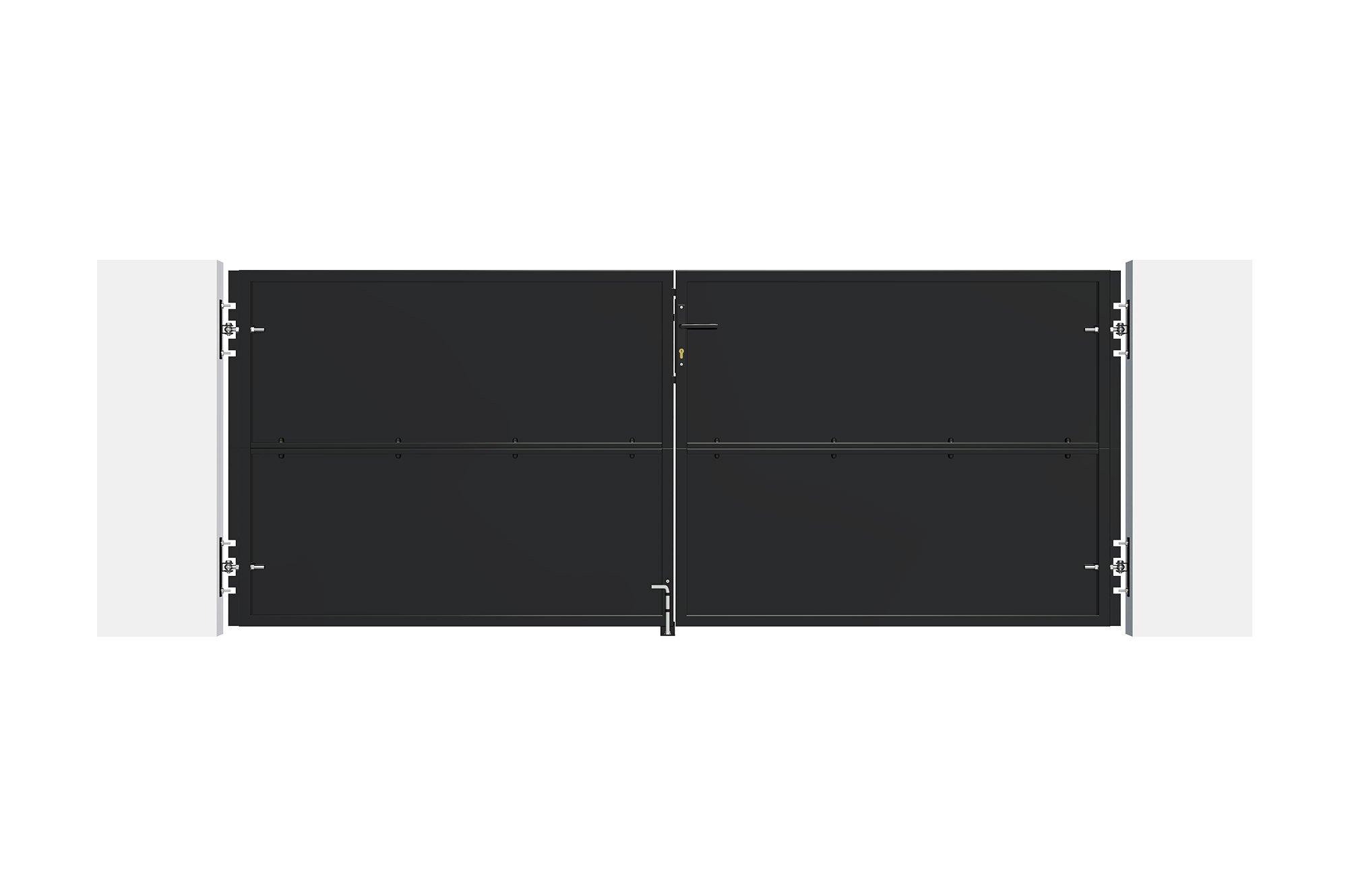 Portail acier noir mat 3m NALI H.120cm 3