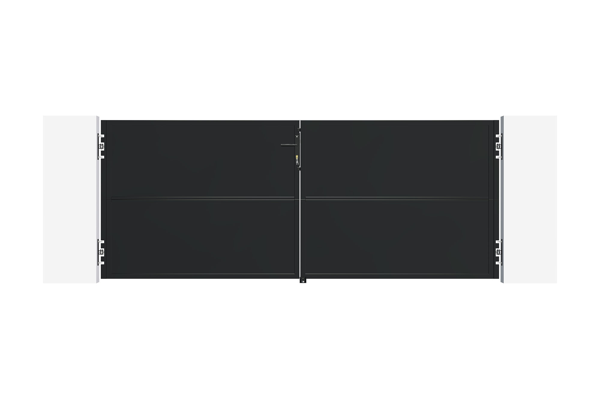 Portail acier noir mat 3m NALI H.120cm 2