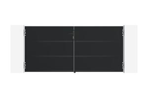 Puerta NALI de acero negro mate de 3 m, 140 cm de altura. 2