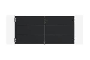Puerta NALI de acero negro mate de 3 m, 140 cm de altura. 3