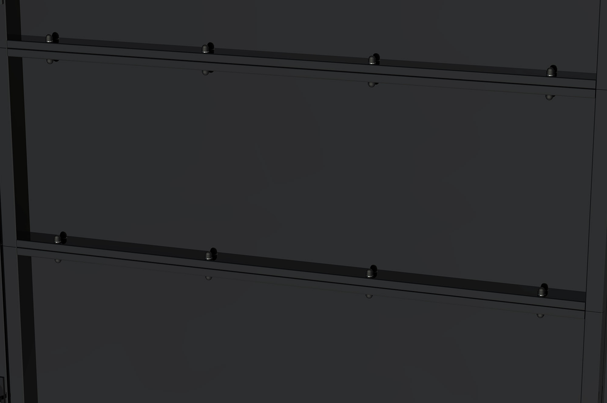 NALI 3 m matinės juodos spalvos plieniniai vartai, aukštis 140 cm 4