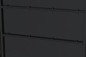 Puerta NALI de acero negro mate de 3 m, 140 cm de altura. 4