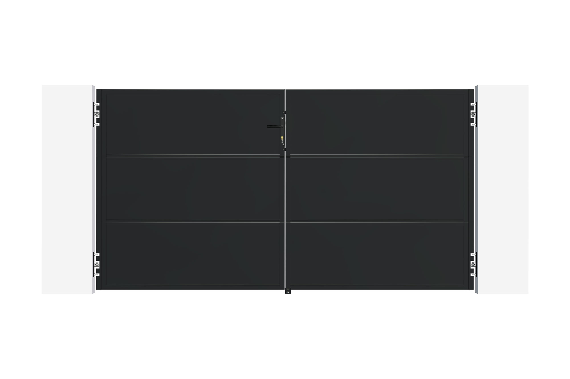 Brama stalowa NALI 3m matowa czarna wys. 160cm 2