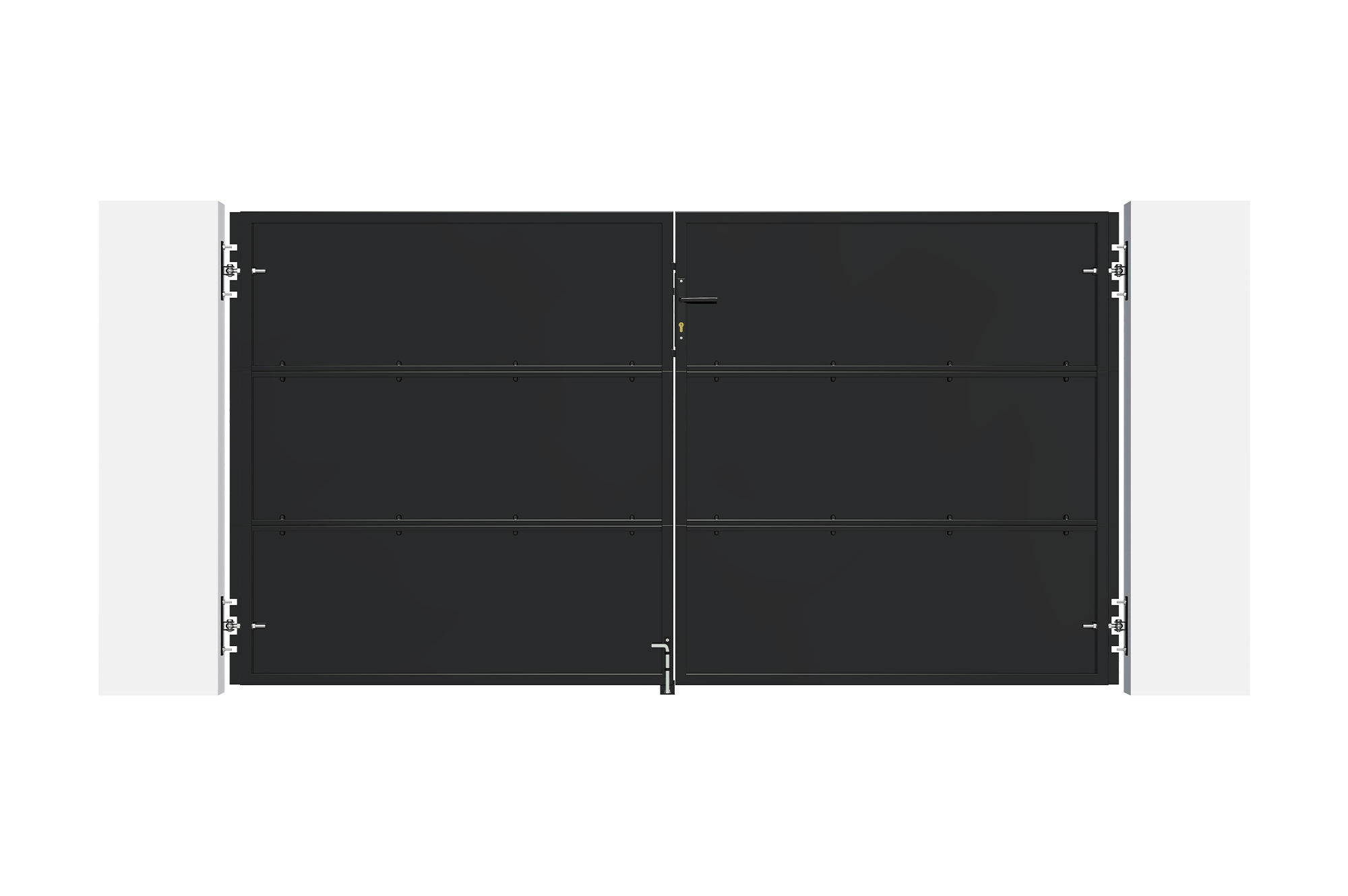 Brama stalowa NALI 3m matowa czarna wys. 160cm 3