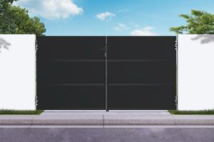 NALI 3 m matinės juodos spalvos plieniniai vartai, 160 cm aukščio main image