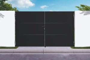 NALI 3 m matēti melni tērauda vārti, 180 cm augsti main image