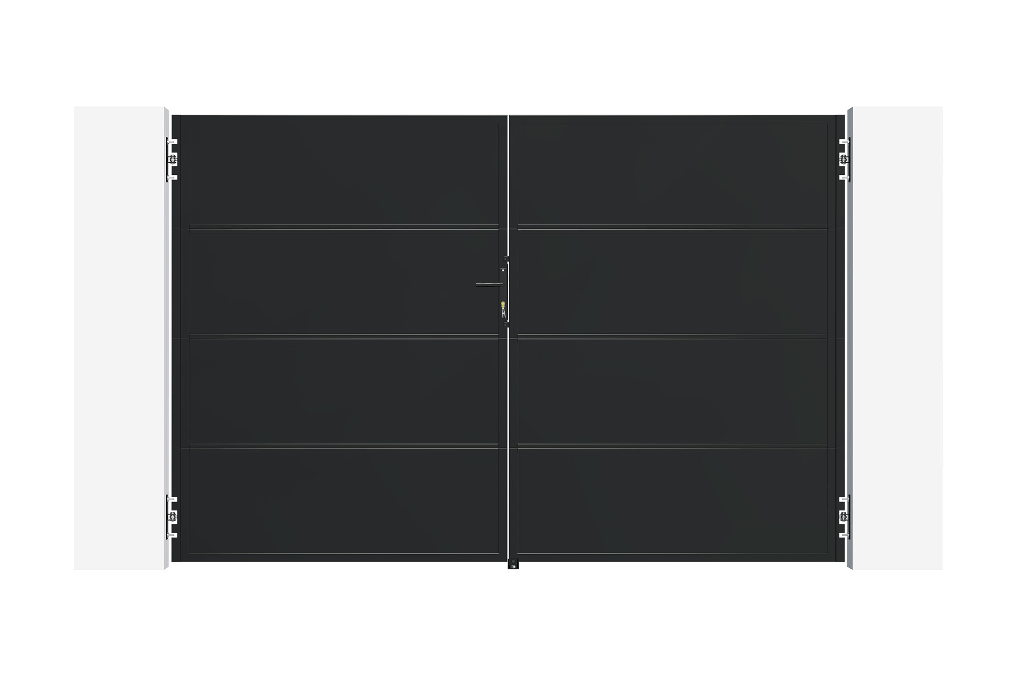 Brama stalowa NALI 3m matowa czarna wys. 200cm 2