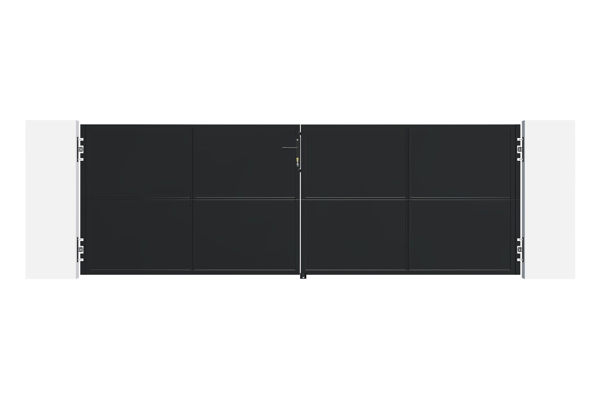 Mat črna jeklena vrata 3,5 m NALI V. 120 cm 2