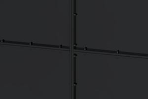 Portail battant acier 3,5m NALI H.140cm noir + Portillon H.140cm noir 4
