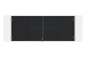 Portail battant acier 3,5m NALI H.140cm noir + Portillon H.140cm noir 3