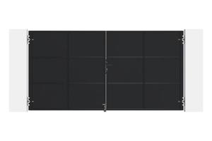 NALI 3,5 m matzwart stalen draaipoort, 180 cm hoog + Ranger B150 motor 3