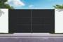 Portail acier noir mat 3,5m NALI H.180cm main_image thumbnail