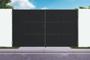 NALI 3,5 m matinės juodos spalvos plieniniai vartai, aukštis 200 cm main_image thumbnail