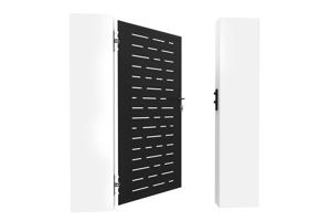 1m matte black steel gate NALI ARLBERG H.180cm 3