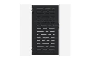 1m matte black steel gate NALI ARLBERG H.180cm 2