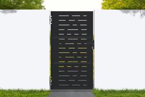 Matt black steel gate 1m NALI ARLBERG H.180cm main image