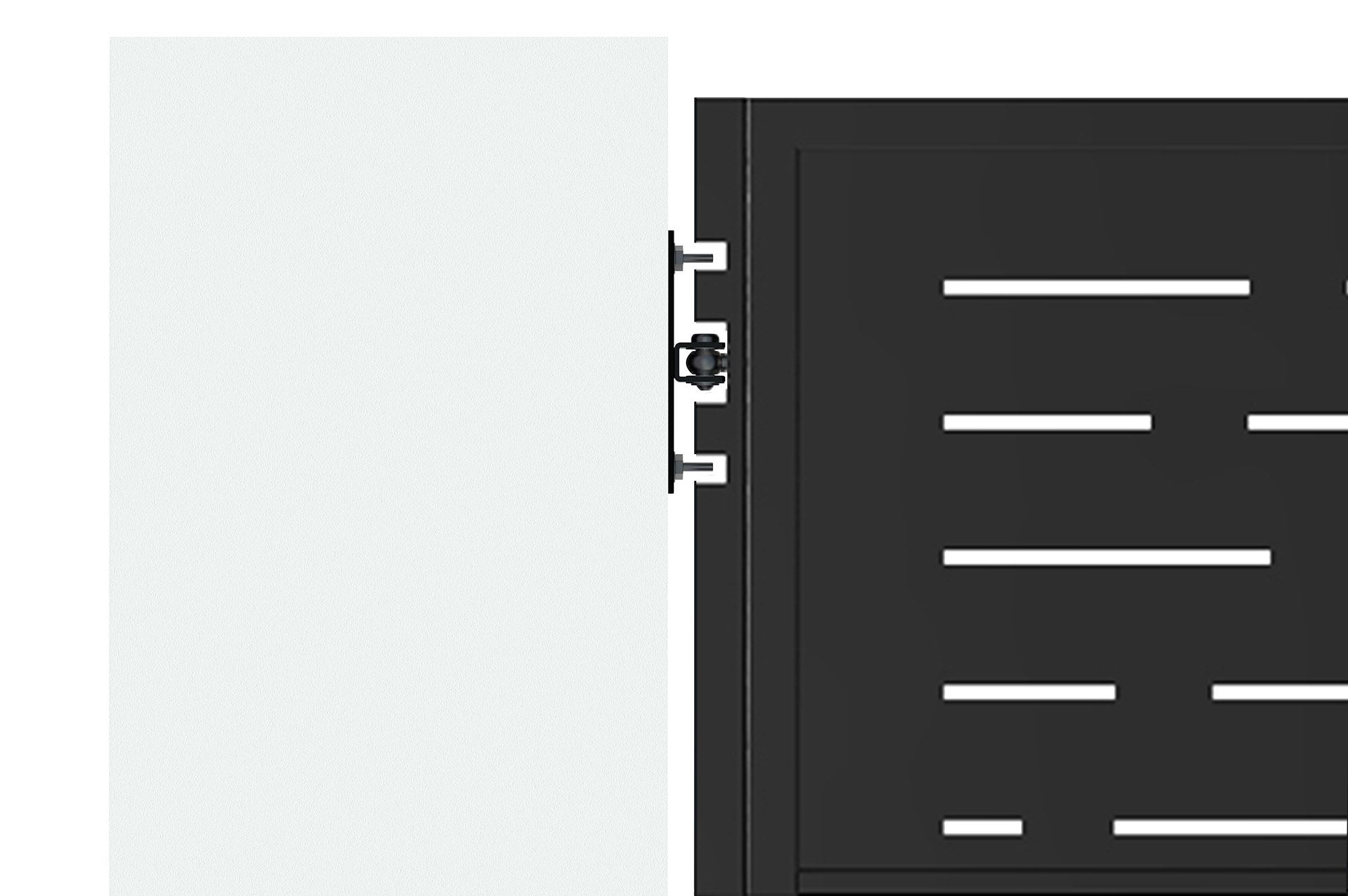 Matēti melni tērauda vārti 1m NALI ARLBERG A.200cm 6