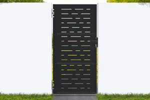 Matt black steel gate 1m NALI ARLBERG H.200cm main image