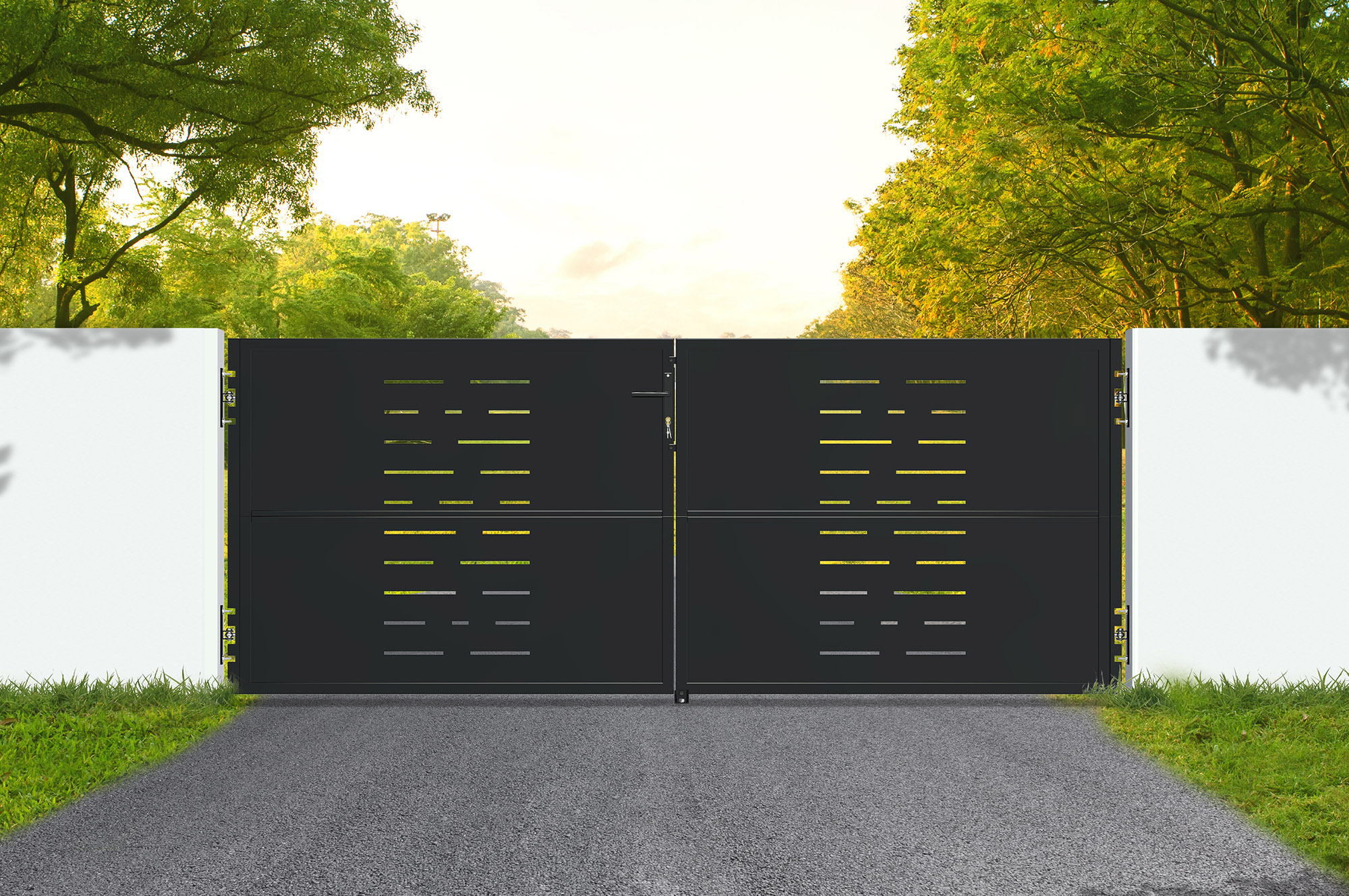 Mat crna čelična vrata 3m NALI ARLBERG V. 120 cm 1