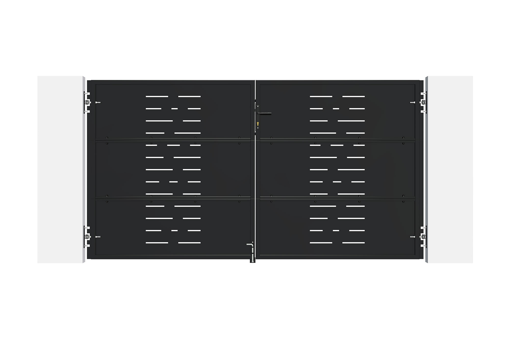 Puerta de acero negro mate 3m NALI ARLBERG H.160cm 3