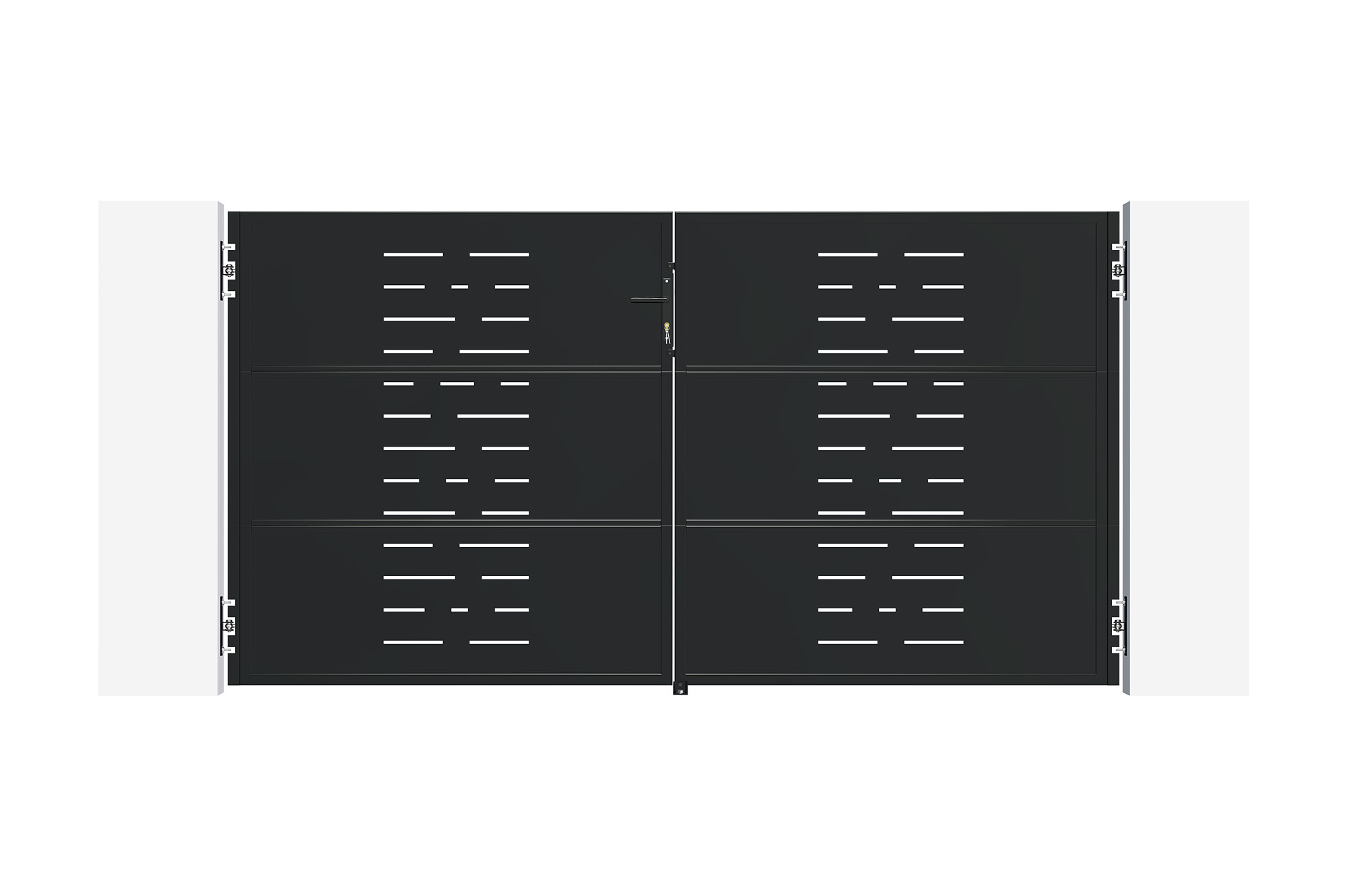 Puerta de acero negro mate 3m NALI ARLBERG H.160cm 2