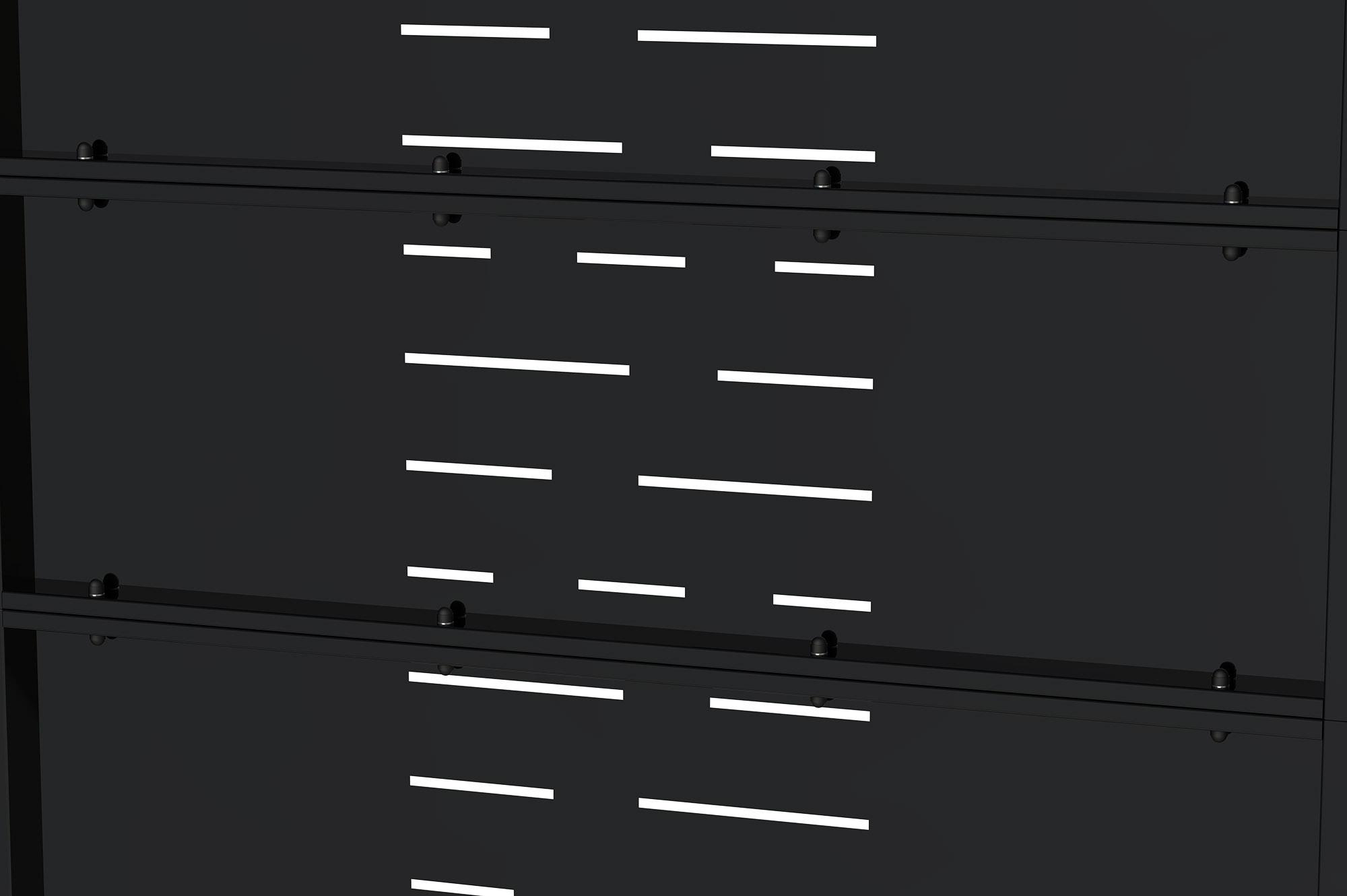 Puerta de acero negro mate 3m NALI ARLBERG H.160cm 4