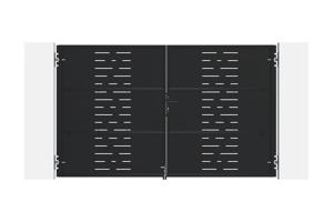Portail battant acier 3m NALI ARLBERG H.180cm noir + Portillon H.180cm noir 3