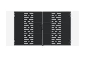 Portail battant acier 3m NALI ARLBERG H.180cm noir + Portillon H.180cm noir 2