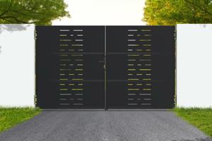 Puerta de acero negro mate 3m NALI ARLBERG H.180cm main image