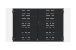 NALI ARLBERG 3m Steel Swing Gate, 200cm High, Matte Black 3