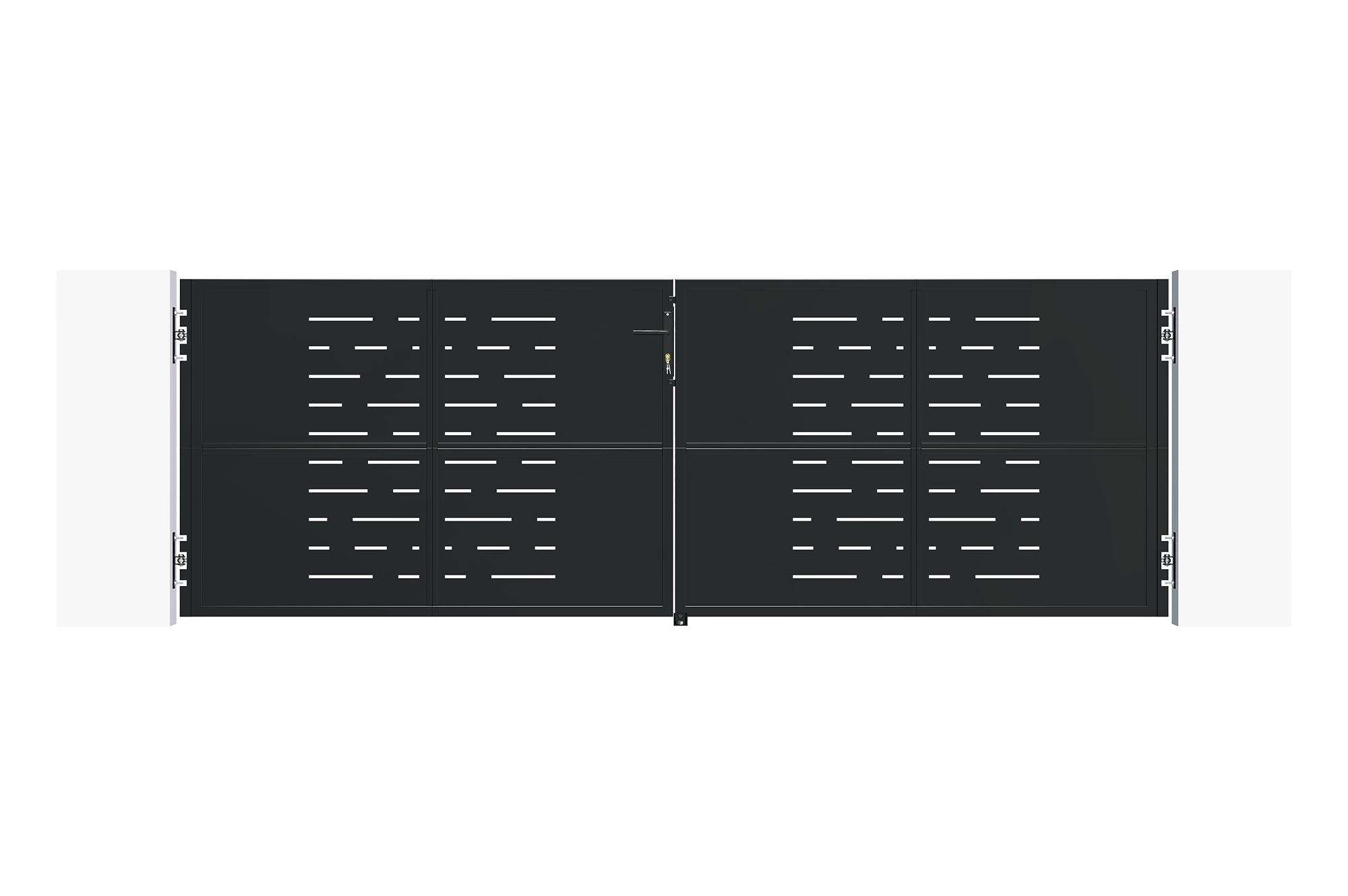 Matná černá ocelová brána 3,5 m NALI ARLBERG v. 120 cm 2