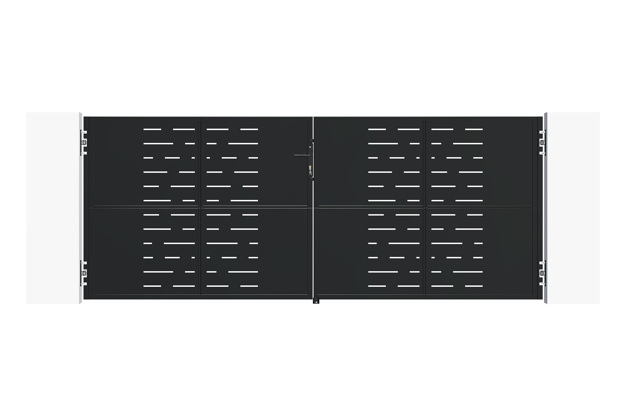 Mattschwarzes Stahltor 3,5m NALI ARLBERG H.140cm 2