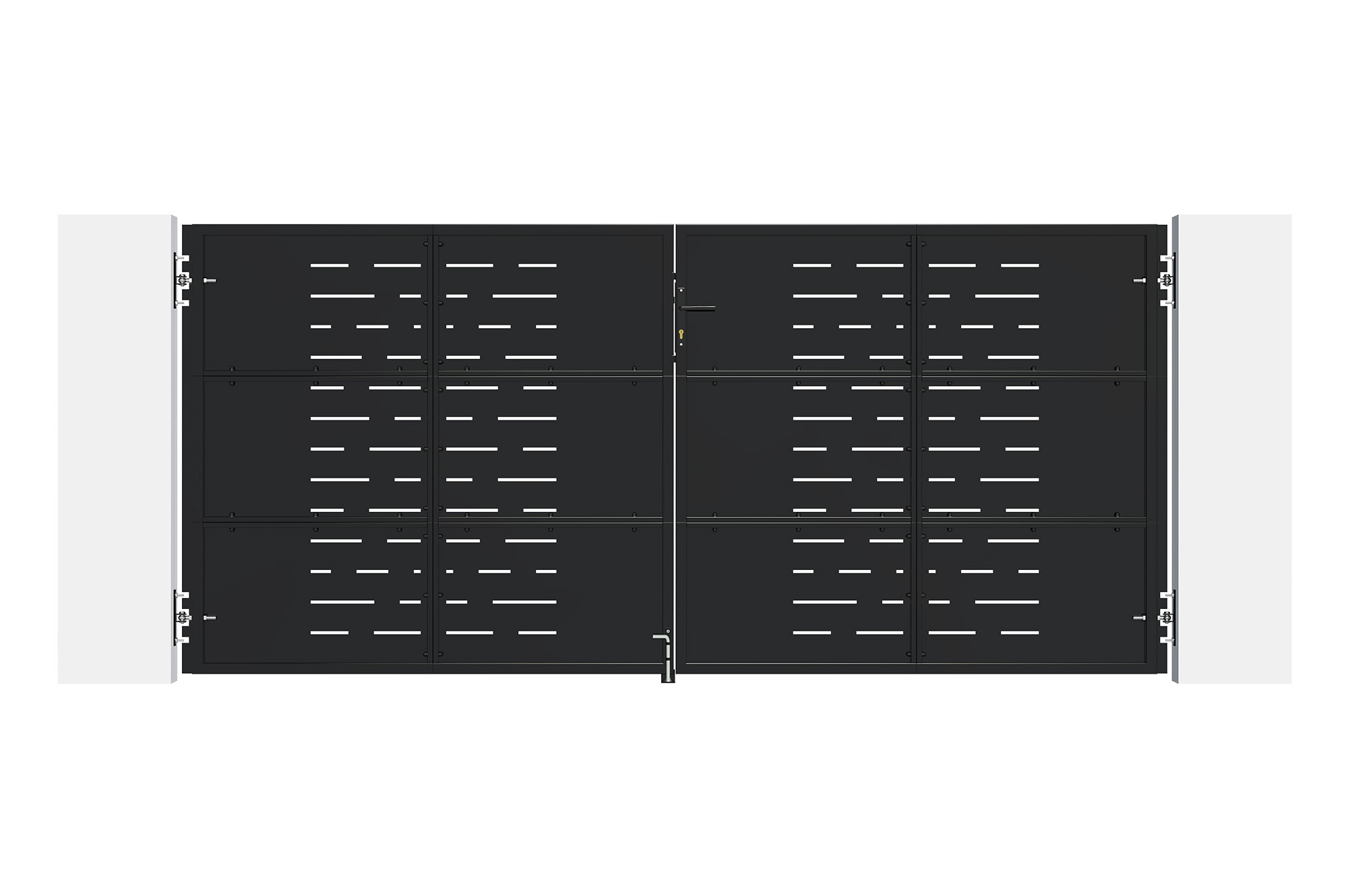 Puerta de acero negro mate 3,5 m NALI ARLBERG H.160cm 3