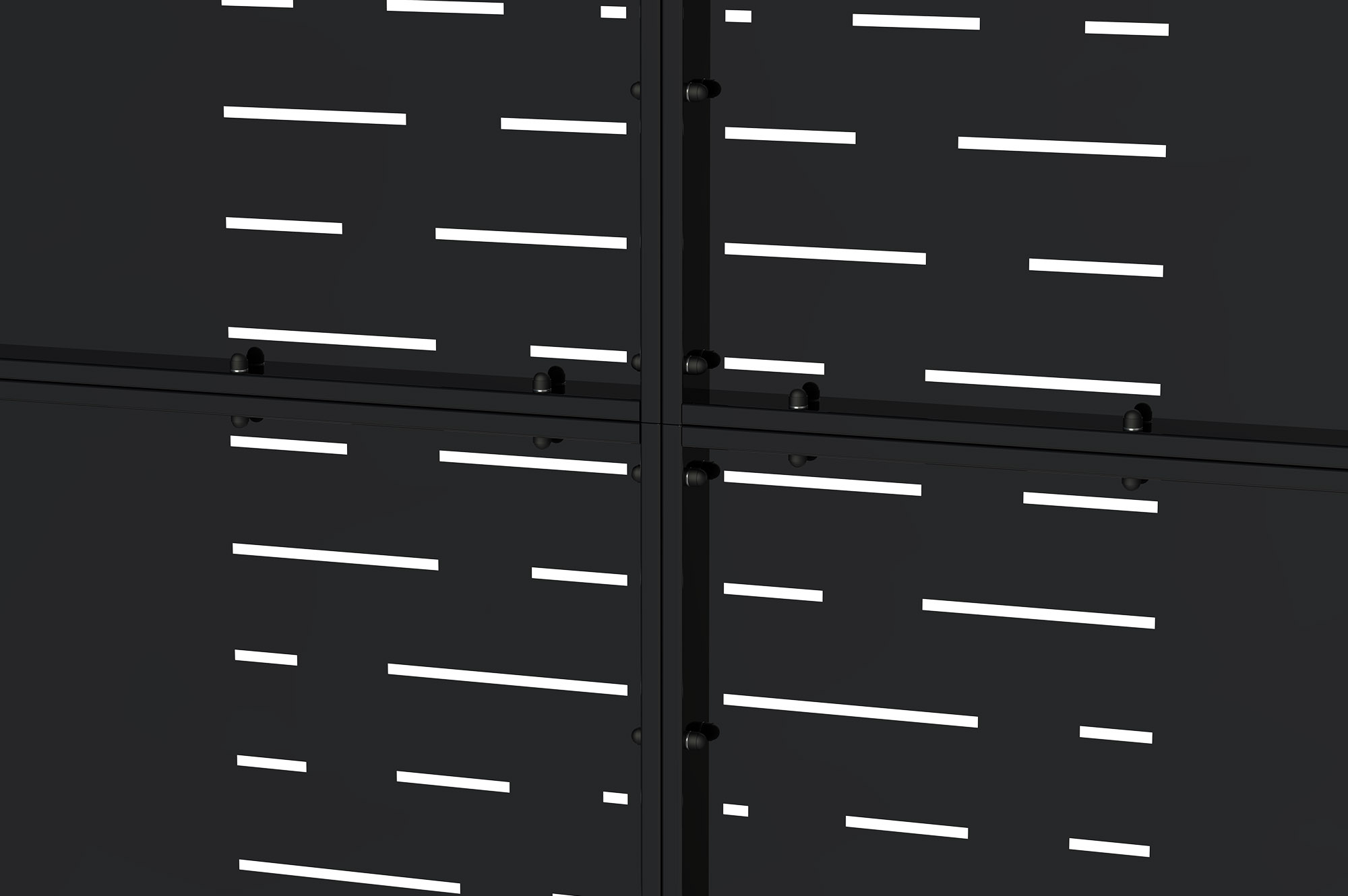 Puerta de acero negro mate 3,5 m NALI ARLBERG H.160cm 4