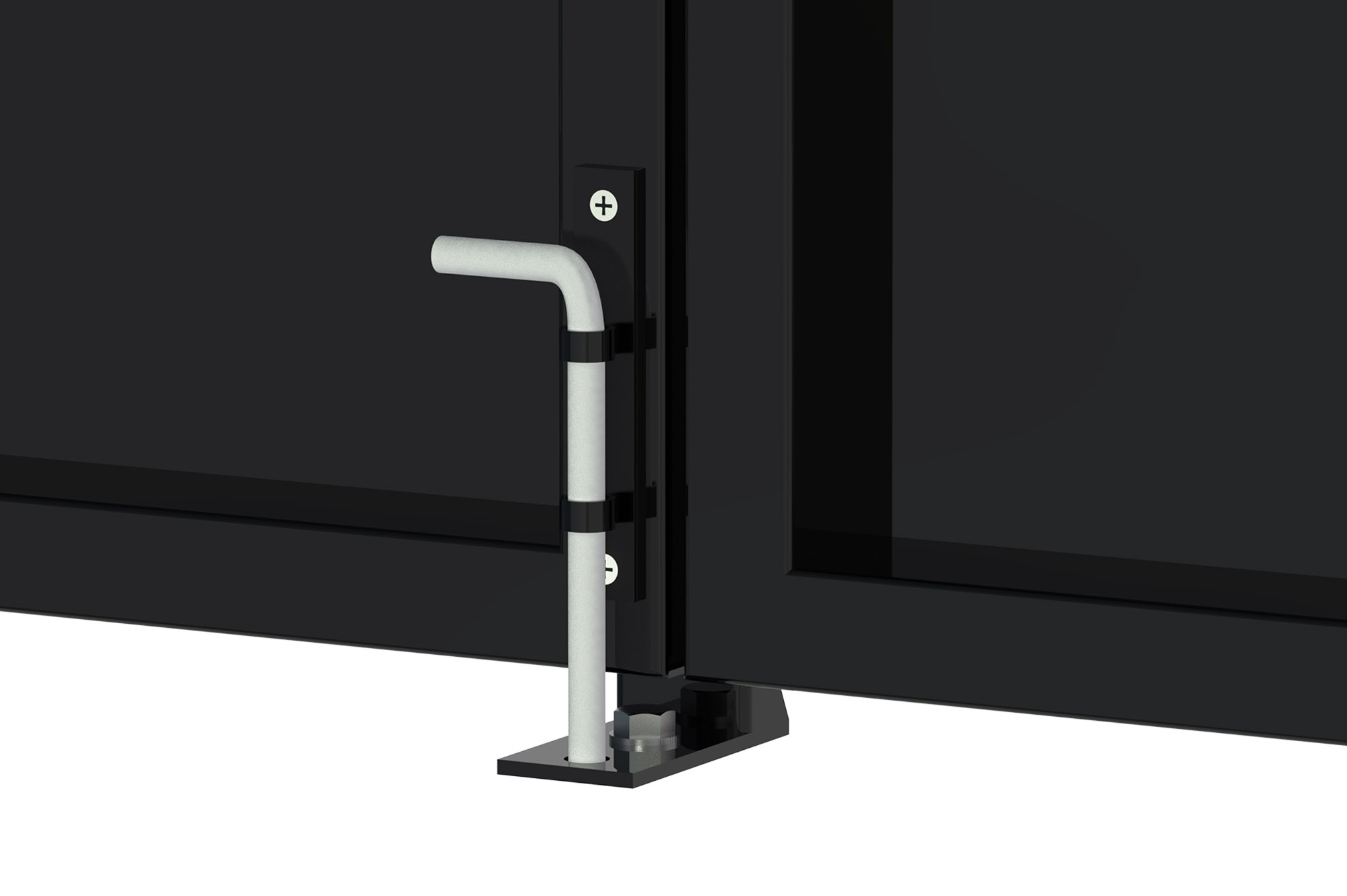 Puerta de acero negro mate 3,5 m NALI ARLBERG H.160cm 5