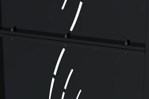 Portail coulissant acier 3m NALI VELETA H.180cm noir + Portillon H.180cm noir 14