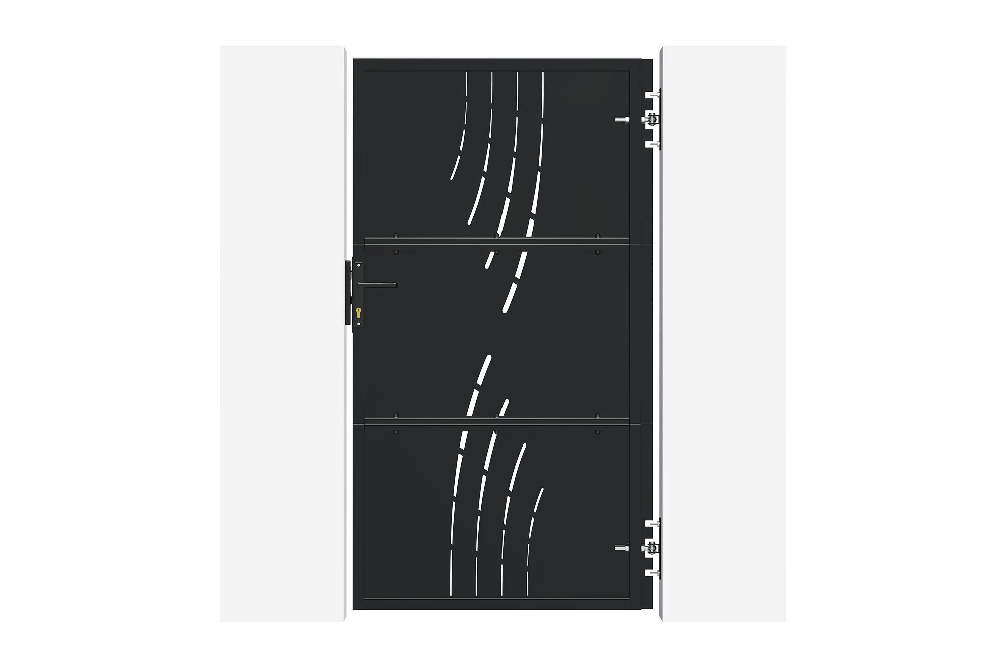 Matt fekete acél kapu 1m NALI VELETA M.180cm 4