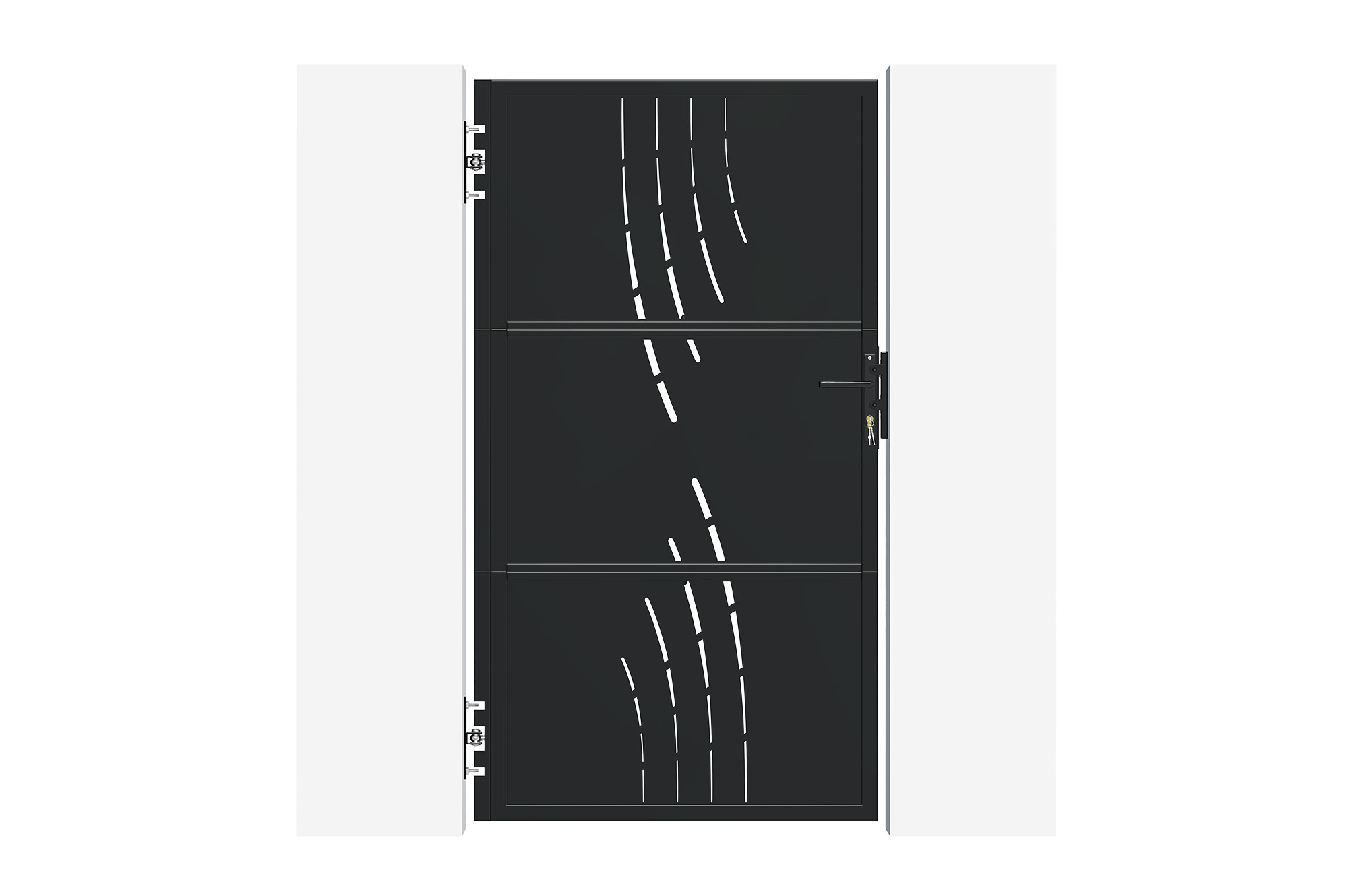 Matt fekete acél kapu 1m NALI VELETA M.180cm 2