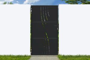 Matt black steel gate 1m NALI VELETA H.180cm main image