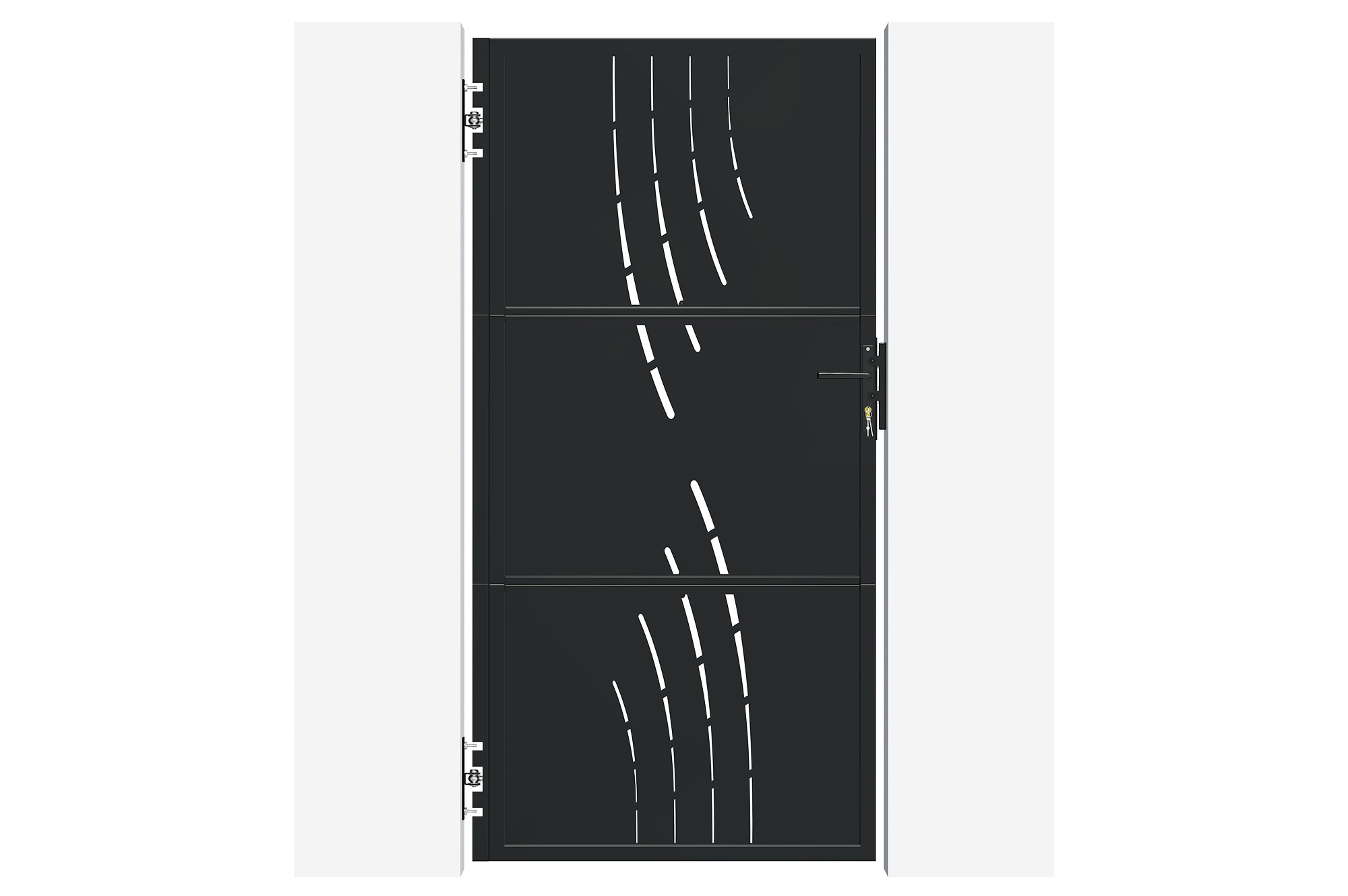 Matt fekete acél kapu 1m NALI VELETA Ma. 200cm 2