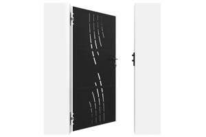 Portail battant acier 3m NALI VELETA H.200cm noir + Portillon H.200cm noir 10