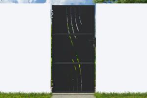 Matt black steel gate 1m NALI VELETA H.200cm main image