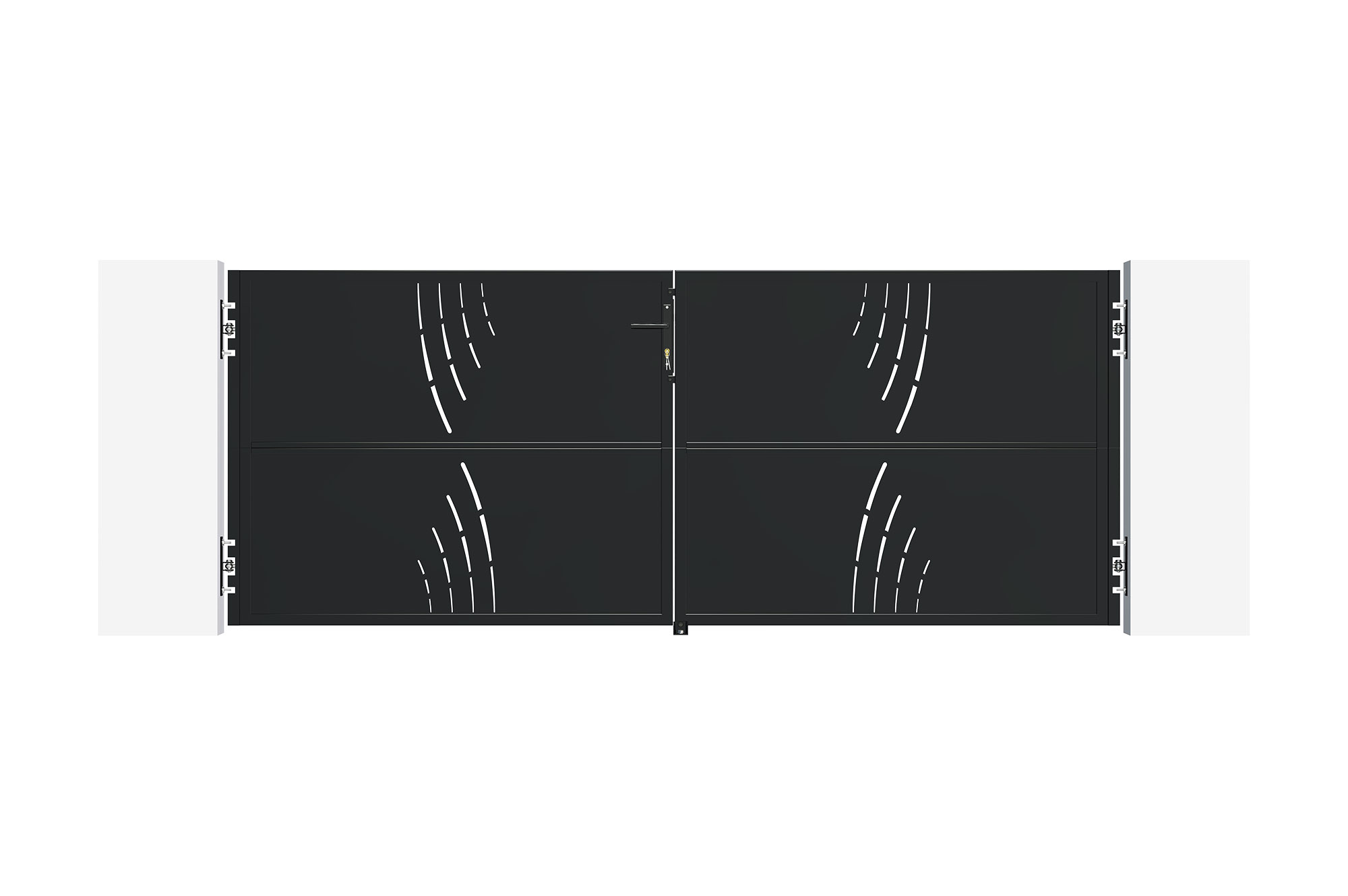 Cancello in acciaio nero opaco 3m NALI VELETA H.120cm 2