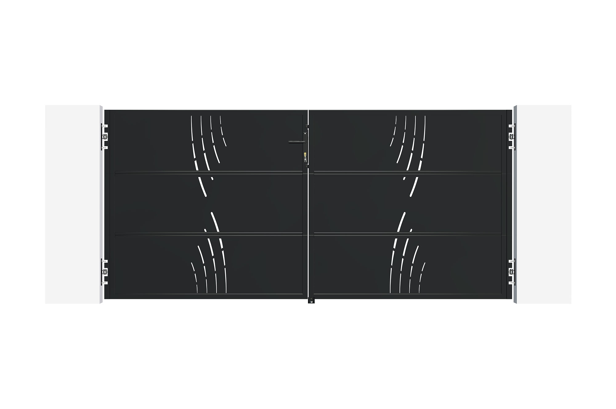 Poartă din oțel negru mat 3m NALI VELETA H.140cm 2