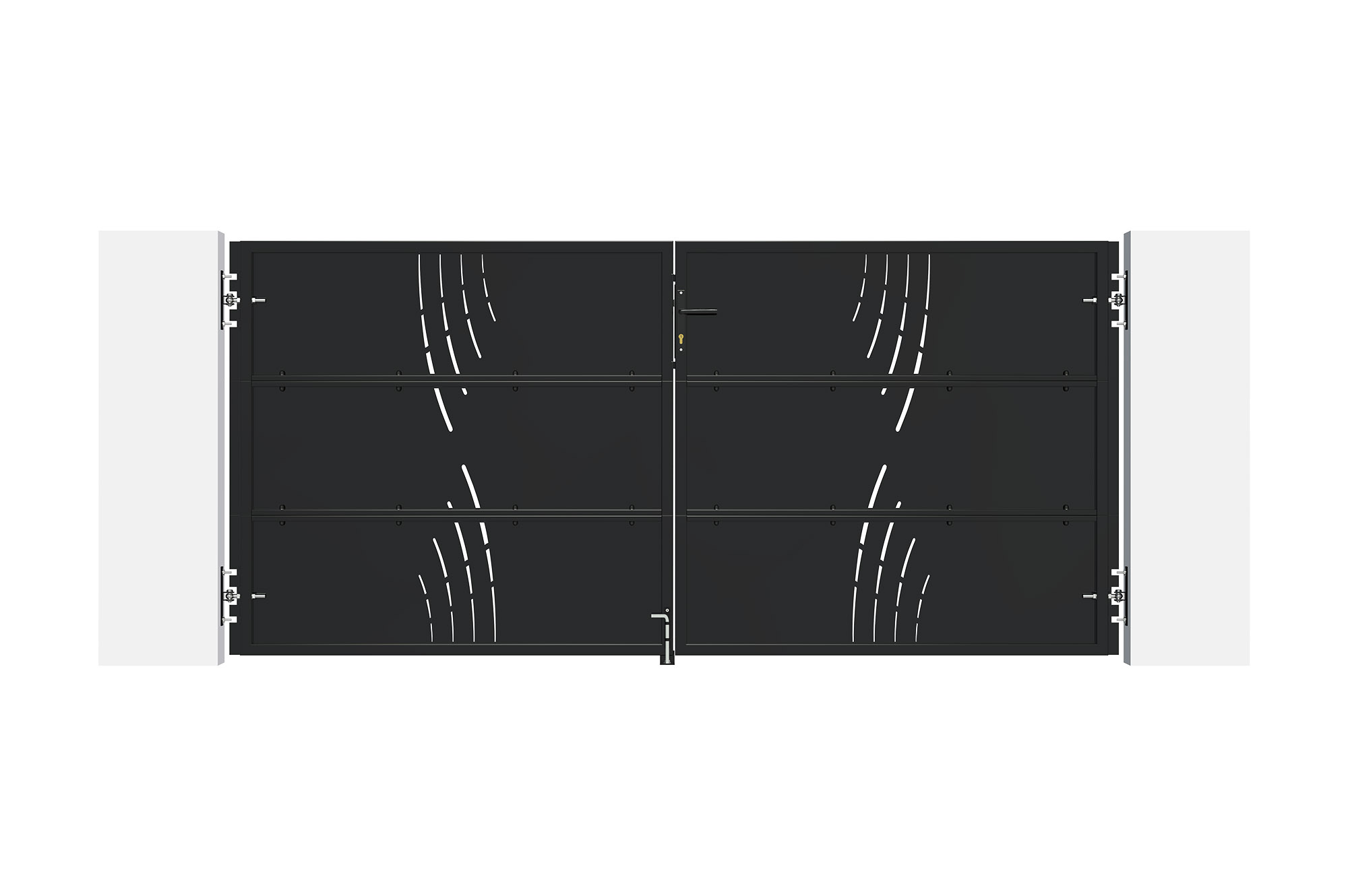 Matiniai juodi plieniniai vartai 3 m NALI VELETA aukštis 160 cm 3