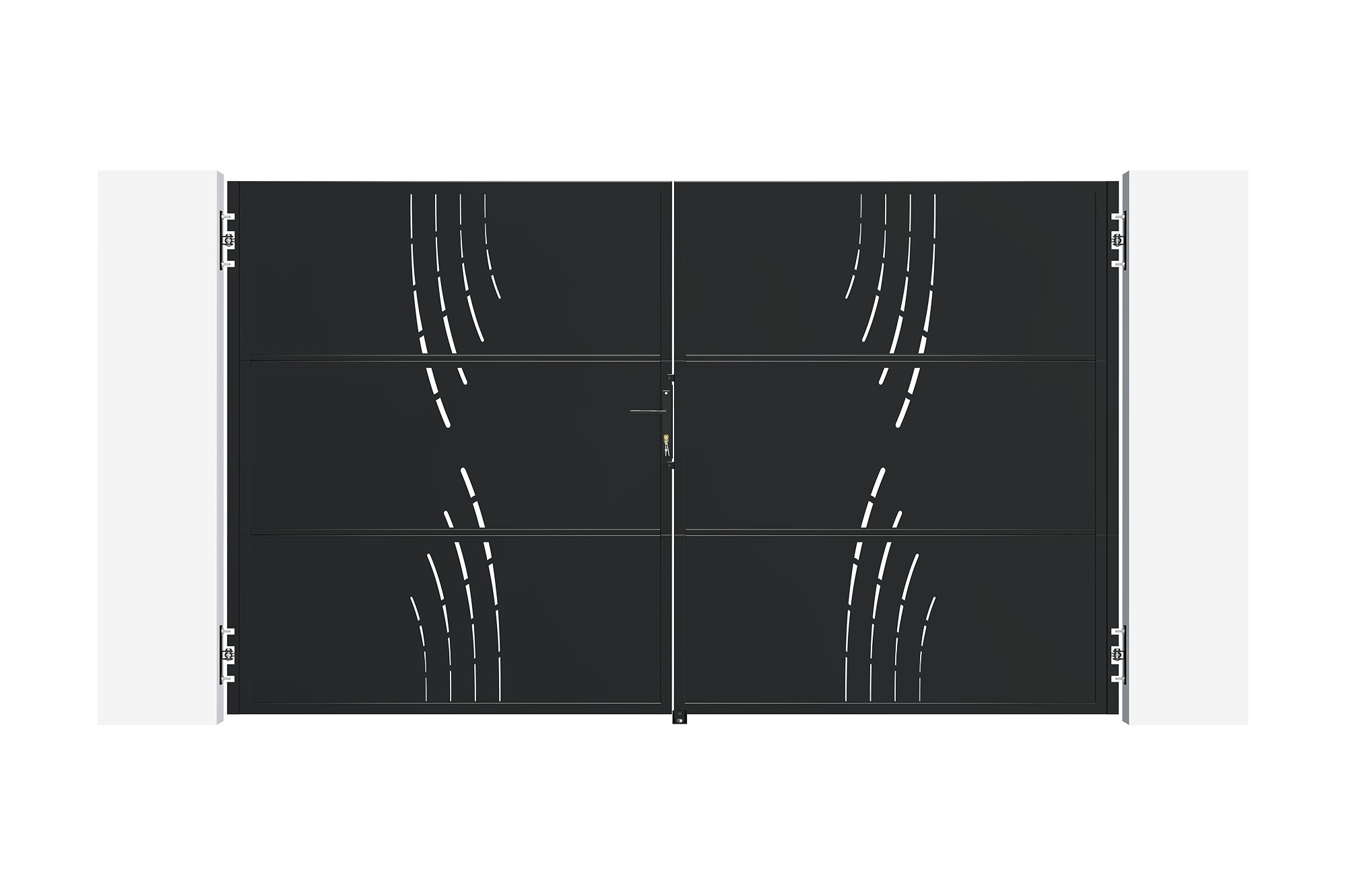 3 m matinės juodos spalvos plieniniai vartai NALI VELETA A.180 cm 2