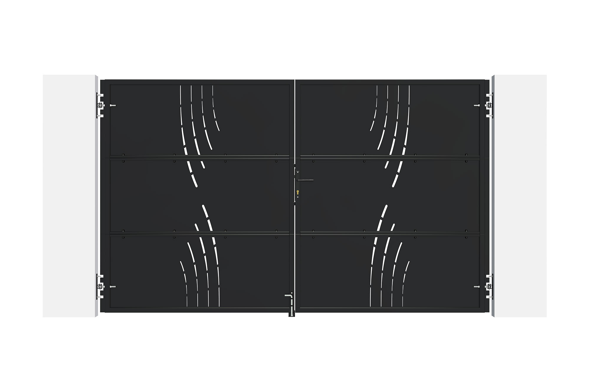 3 m matinės juodos spalvos plieniniai vartai NALI VELETA A.180 cm 3